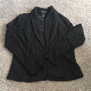 Ladies black lace blazer